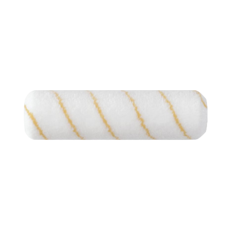 Keltainen raita kudottu akryyli/polyesterirullapäällinen